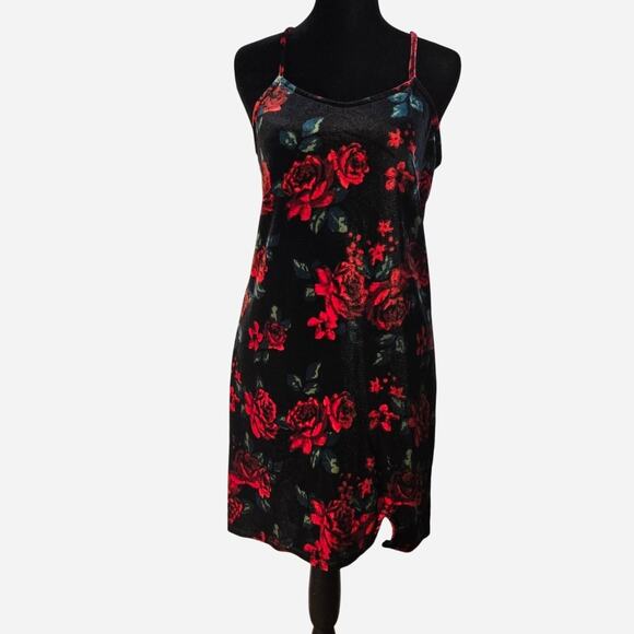Art class red and black velvet rose dress size XL - Picture 1 of 6
